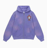 Vale Forever Starry Cross Rhinestone Zip Hoodie
