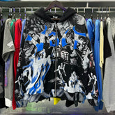 Vale Valley Casper Ghost Printed Retro Washed Laundry Cardigan Hoodie Jacket for Men and Women