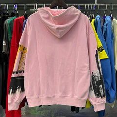 Fashion Vale Valley Statue of Liberty print worn out distressed cardigan hooded sweatshirt men's and women's loose jacket