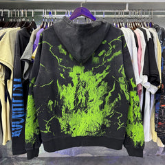 Vale parodies the Statue of Liberty print, washes water to make old cardigans, hoodies, autumn men's and women's loose casual jackets