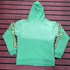 Vale Forever VALLEY ZIP UP HOODIE Printed cardigan sweatshirt, distressed hooded jacket, trendy