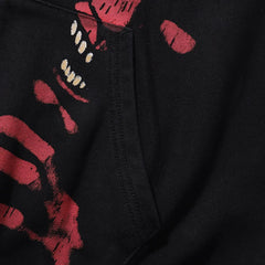 Vale American hip-hop style cartoon character hooded zipper sweatshirt for men and women retro vintage vintage vintage casual cardigan jacket trend