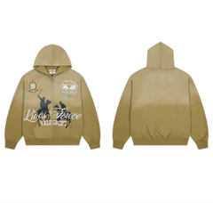 Vale Forever Vanderbilt Zip Up Hoodie Brown