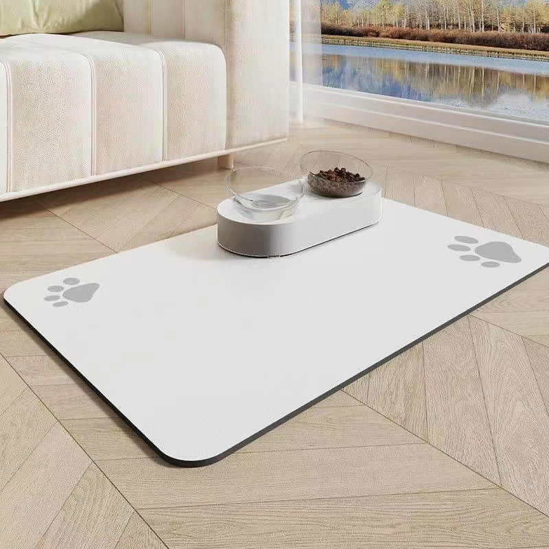 Pet Diatom Ooze Floor Mat Dogs And Cats Eating Mat Spill-proof Waterproof Quick-drying Placemat