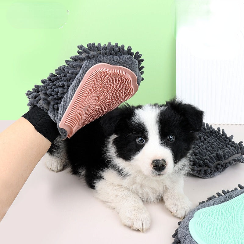 Pet Bathing Brush 2-in-1 Grooming Glove Elegant Dog Grooming Tool For Brushing,
