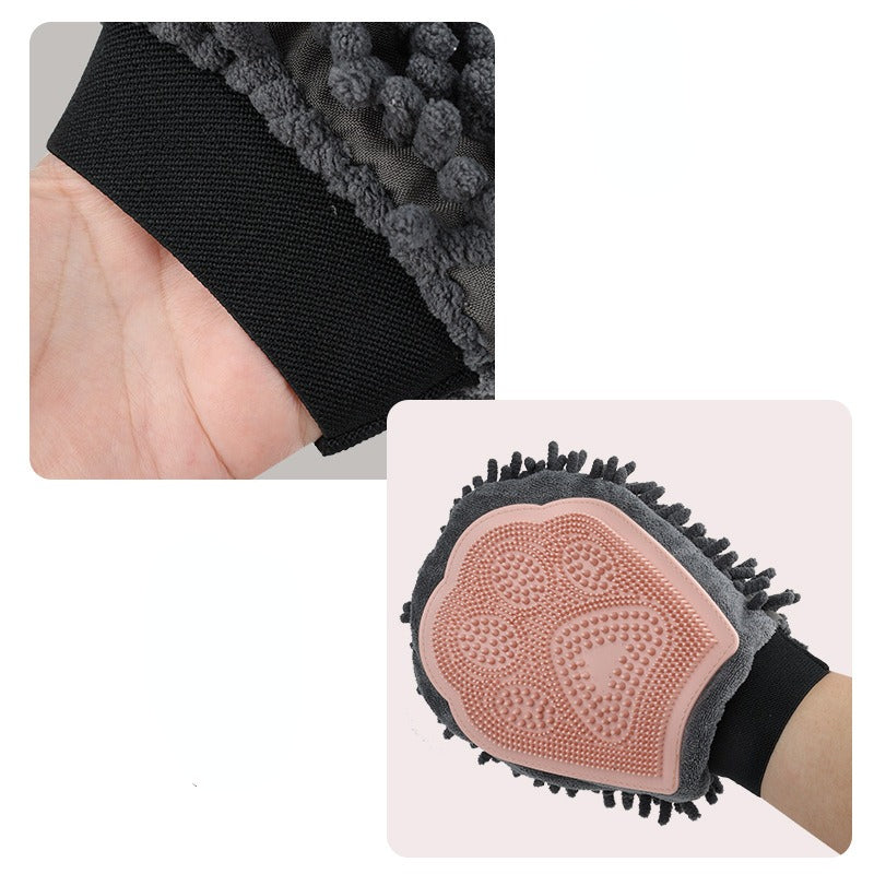 Pet Bathing Brush 2-in-1 Grooming Glove Elegant Dog Grooming Tool For Brushing,