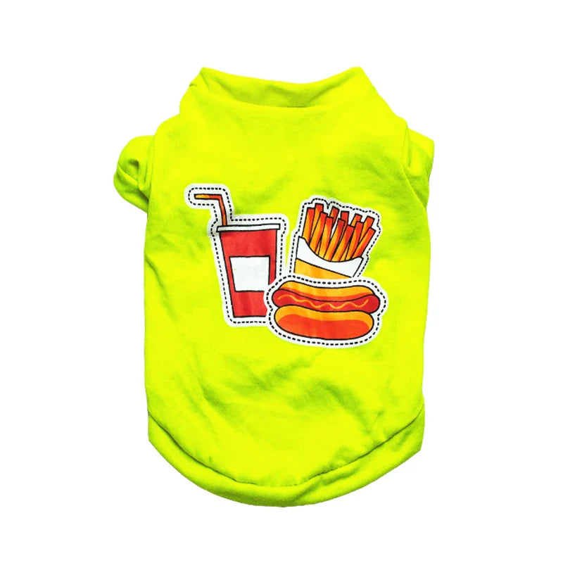 Fashionable pet clothes cute dog vest shirt dog costume cats clothes Corton puppies small dog pet clothes costume Ropa Perro