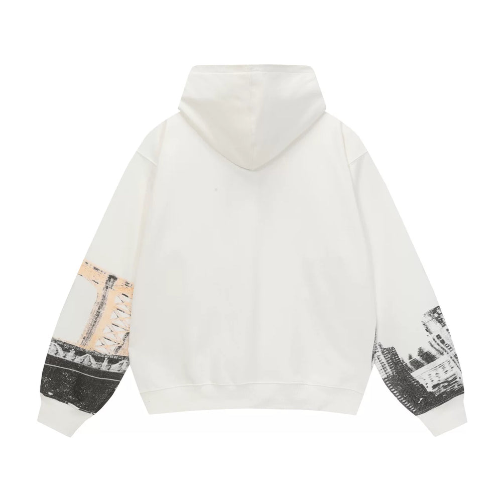 Vale Valley American High Street Statue of Liberty Printed Men's and Women's Loose Cardigan Hoodie Jacket Autumn
