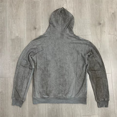 Vale Forever VALLEY ZIP UP HOODIE Embroidered cardigan sweatshirt, distressed hooded jacket, trendy