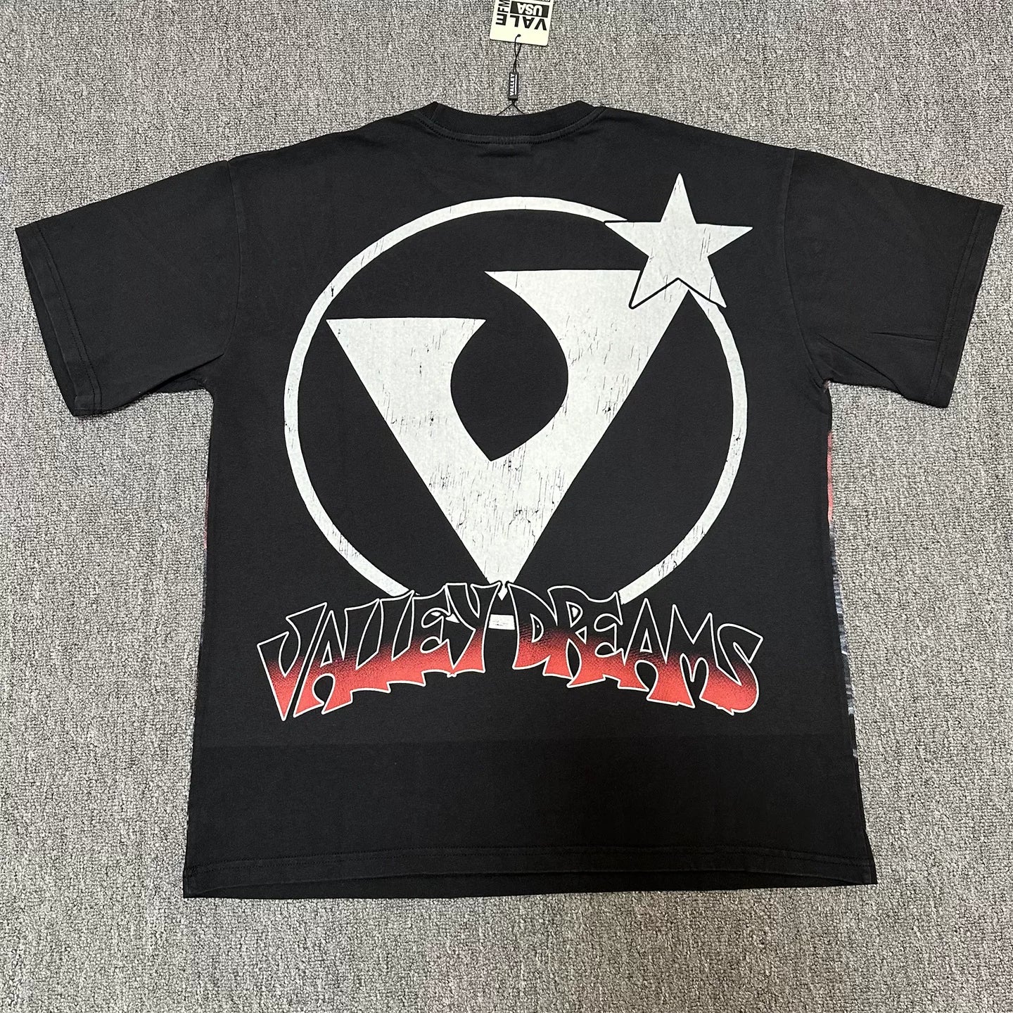 Vale Valley Retro Skull Printed Short sleeved T-shirt for Men and Women, Loose High Street Style, Trendy Hot Diamond Top
