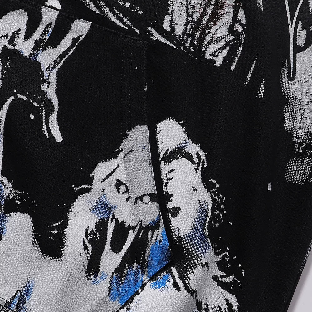 Vale Valley Casper Ghost Printed Retro Washed Laundry Cardigan Hoodie Jacket for Men and Women