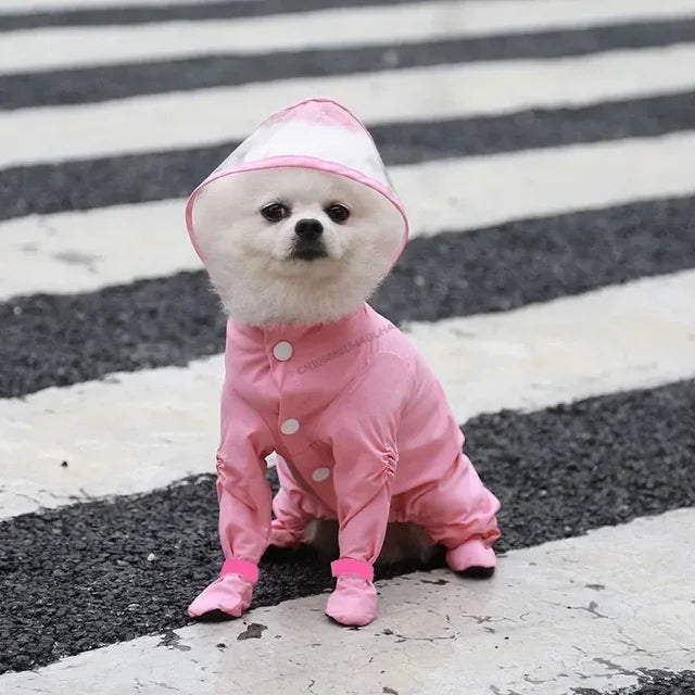 Raincoat For Small Medium large Dog Cat Waterproof All-inclusive Pet Cloak Costume Dog Rainy Day Keep Dry Rain Boots Clothes