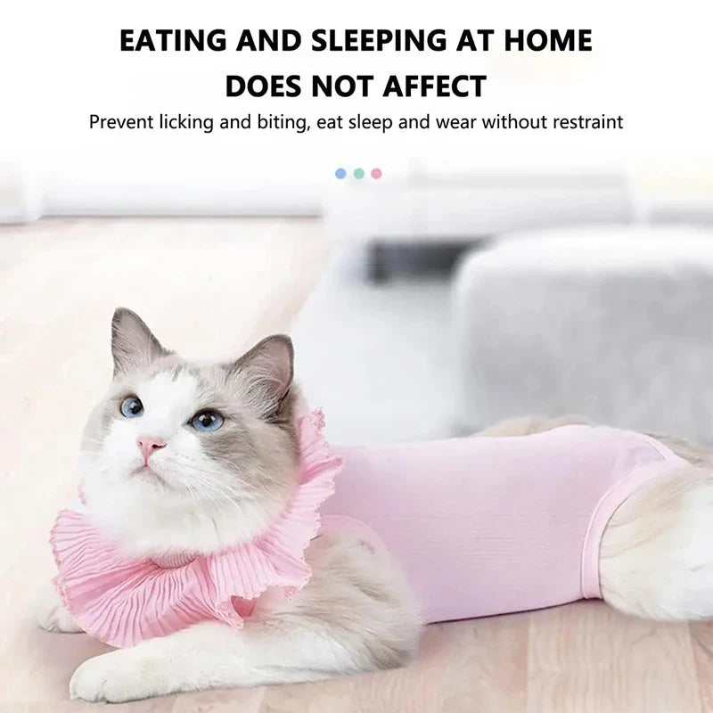 Cat Recovery Suit Sterilization Post-Operative Clothes Prevent Lick After Surgery Recovery Protection Suit Cat Weaning Bodysuit