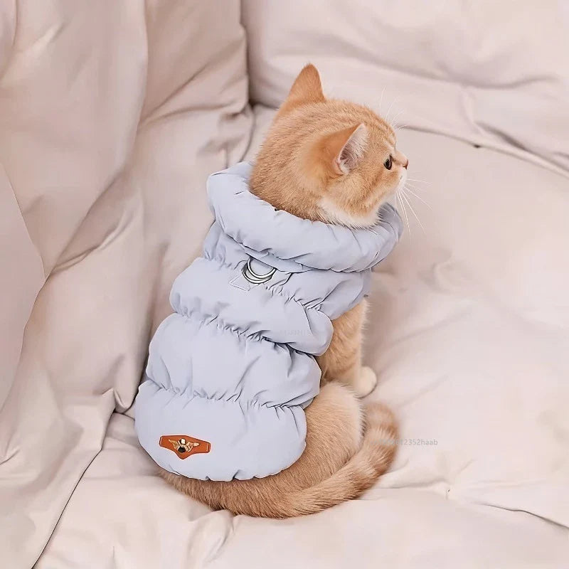 Soft Warm Cat Clothes Winter Padded Puppy Cat and Dog Coat Jacket For Small Medium Dogs Chihuahua French Bulldog Vest Pet Outfit