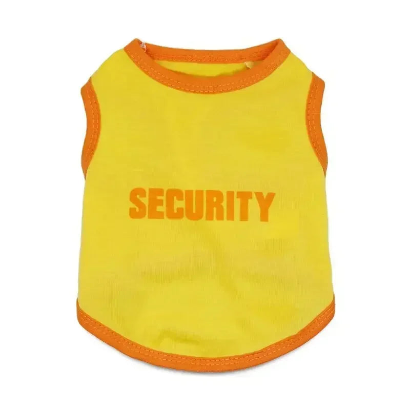 Security Cat Clothes Pet Cat Coats Vest Puppy T-Shirt Outfit Warm Pet Clothing Rabbit Animals Pet Costume for Small Dogs