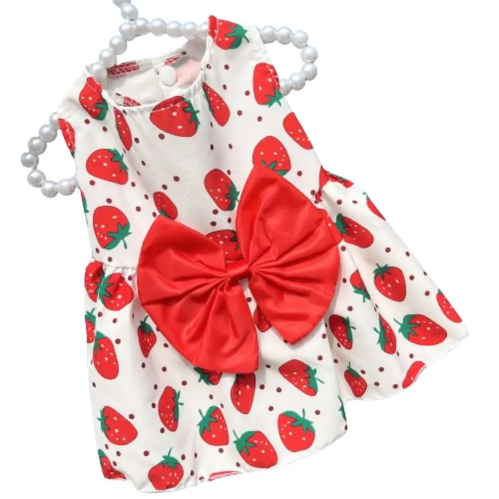 Cat Costume Floral Printed Cat Dog Dress Cute XS-XXL Puppy Princess Skirt Wedding Dress Bowknot Pet Skirt Kitten