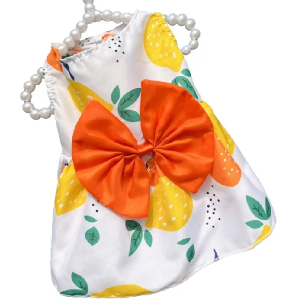 Cat Costume Floral Printed Cat Dog Dress Cute XS-XXL Puppy Princess Skirt Wedding Dress Bowknot Pet Skirt Kitten
