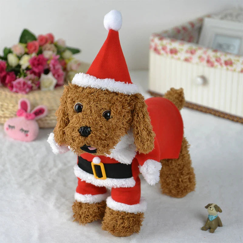 Christmas Dog Costume Funny Santa Claus Clothes For Small Medium Dogs Cats Cute Puppy Dress Up Apparel Chihuahua Pug Party Gifts