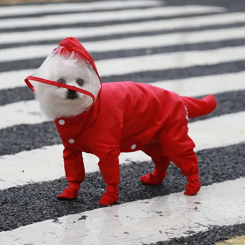 Raincoat For Small Medium large Dog Cat Waterproof All-inclusive Pet Cloak Costume Dog Rainy Day Keep Dry Rain Boots Clothes