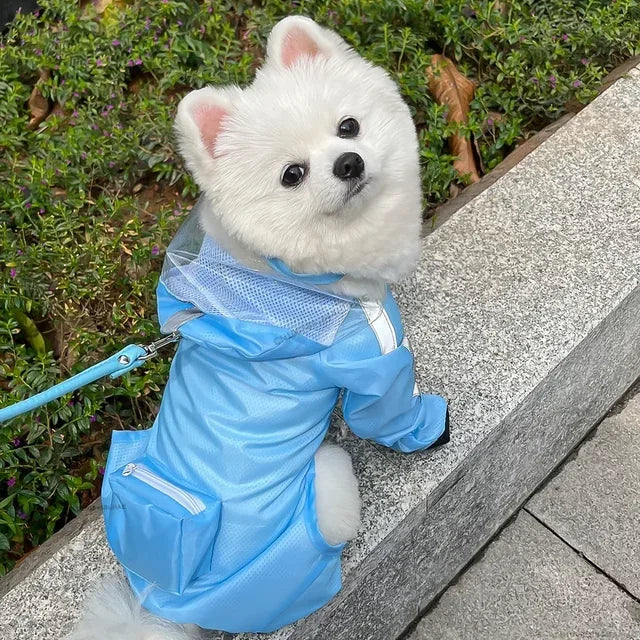 Raincoat For Small Medium large Dog Cat Waterproof All-inclusive Pet Cloak Costume Dog Rainy Day Keep Dry Rain Boots Clothes
