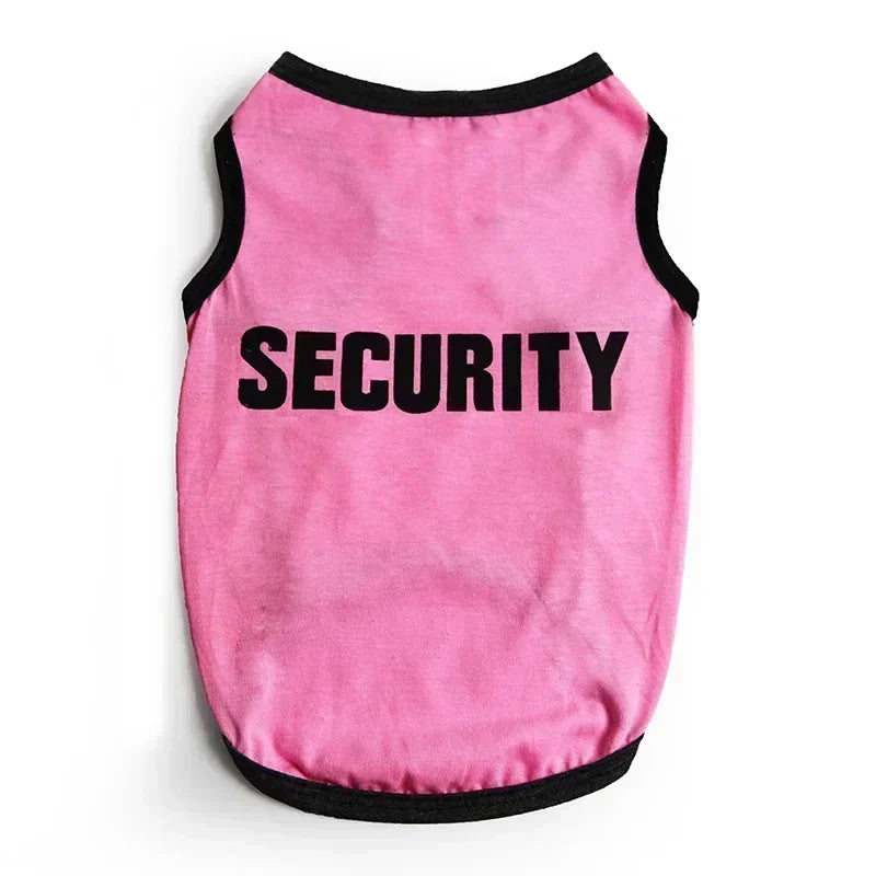 Security Cat Clothes Pet Cat Coats Vest Puppy T-Shirt Outfit Warm Pet Clothing Rabbit Animals Pet Costume for Small Dogs