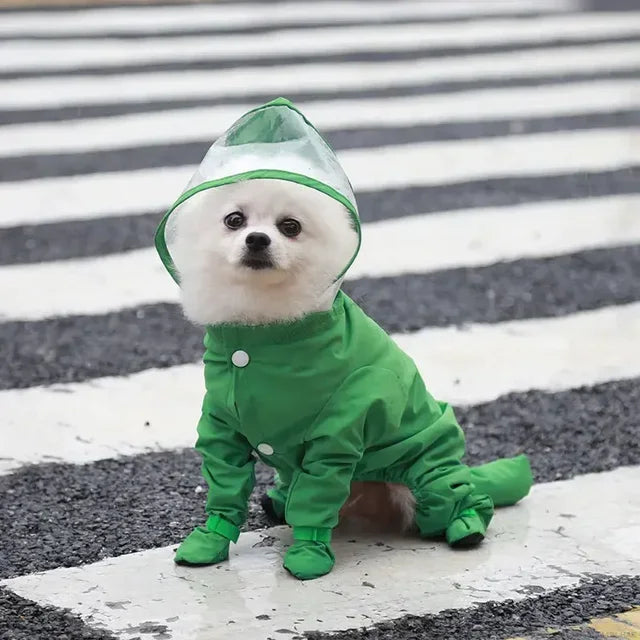 Raincoat For Small Medium large Dog Cat Waterproof All-inclusive Pet Cloak Costume Dog Rainy Day Keep Dry Rain Boots Clothes