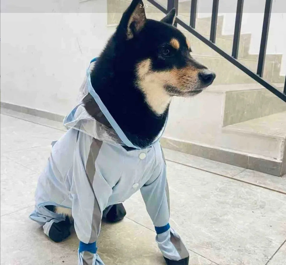 Raincoat For Small Medium large Dog Cat Waterproof All-inclusive Pet Cloak Costume Dog Rainy Day Keep Dry Rain Boots Clothes