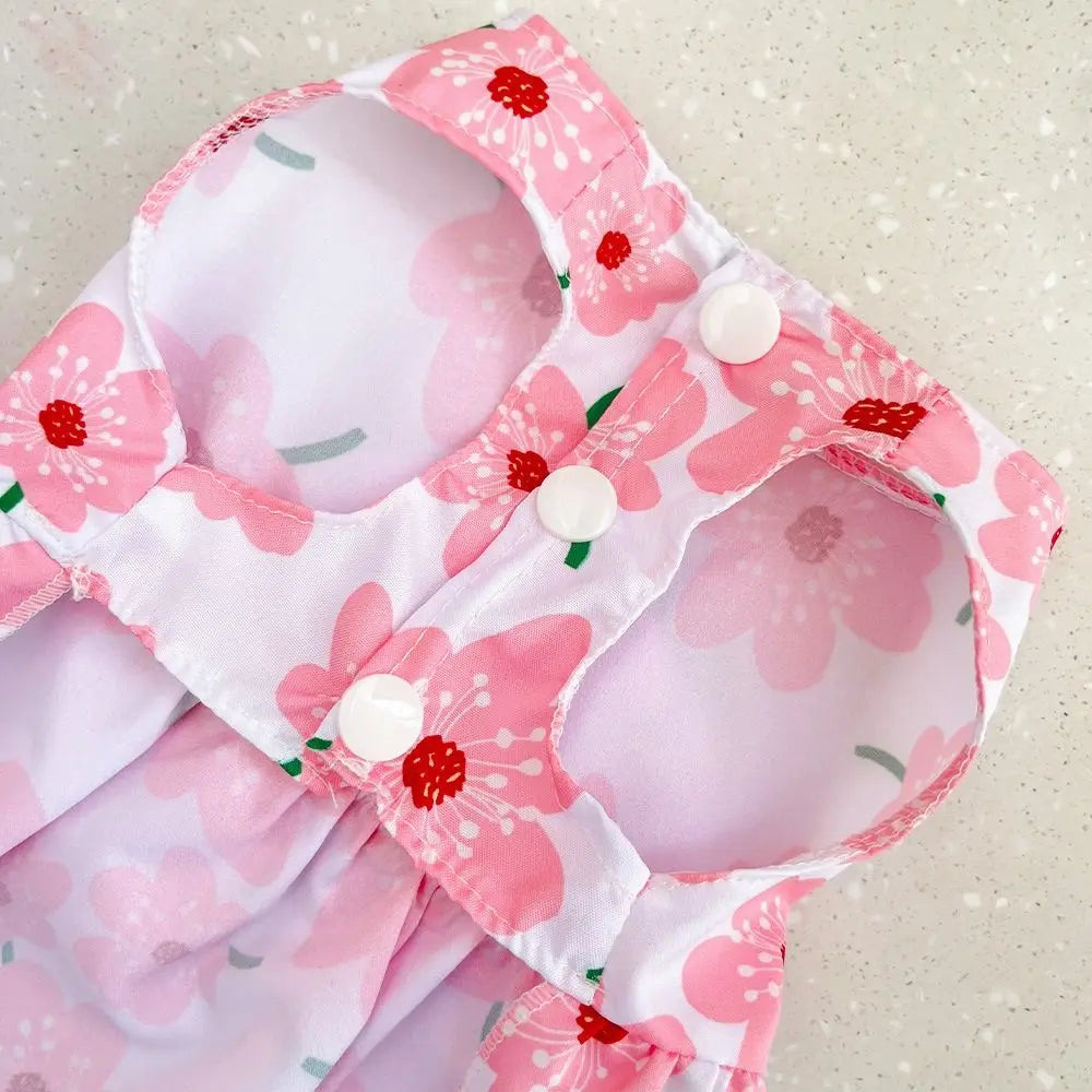 Cat Costume Floral Printed Cat Dog Dress Cute XS-XXL Puppy Princess Skirt Wedding Dress Bowknot Pet Skirt Kitten