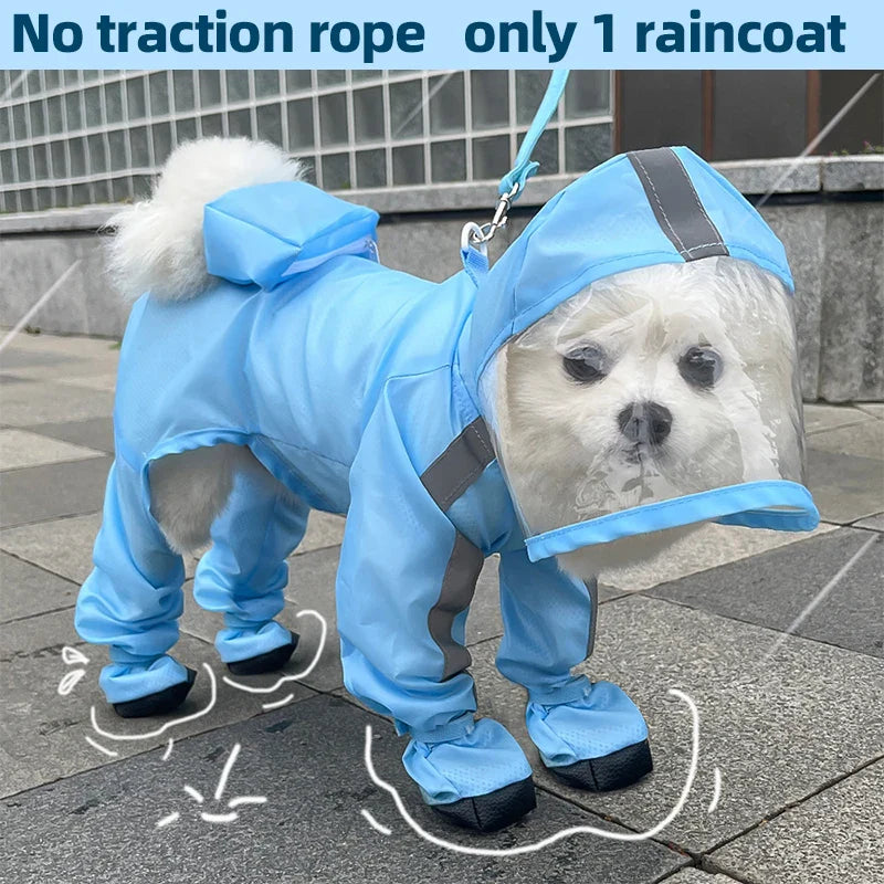 Raincoat For Small Medium large Dog Cat Waterproof All-inclusive Pet Cloak Costume Dog Rainy Day Keep Dry Rain Boots Clothes