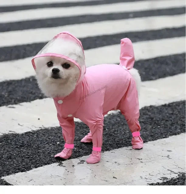 Raincoat For Small Medium large Dog Cat Waterproof All-inclusive Pet Cloak Costume Dog Rainy Day Keep Dry Rain Boots Clothes