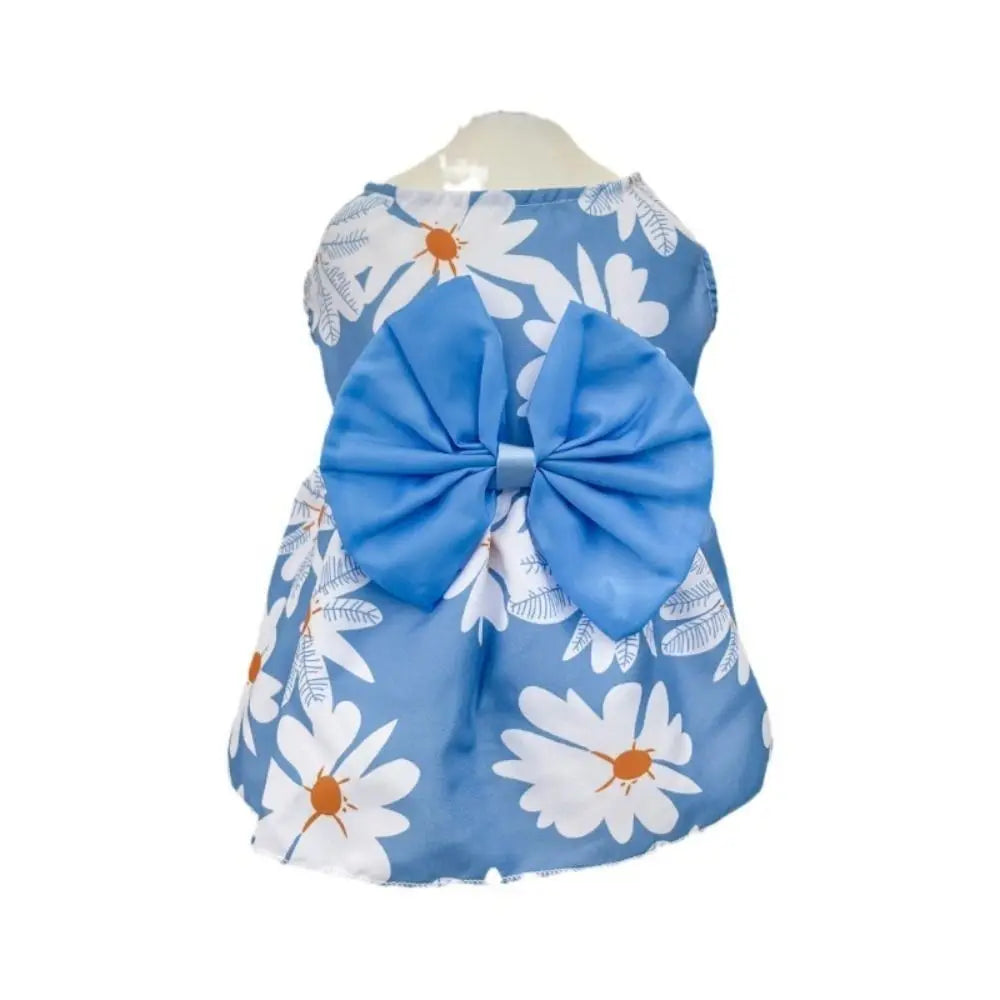 Cat Costume Floral Printed Cat Dog Dress Cute XS-XXL Puppy Princess Skirt Wedding Dress Bowknot Pet Skirt Kitten