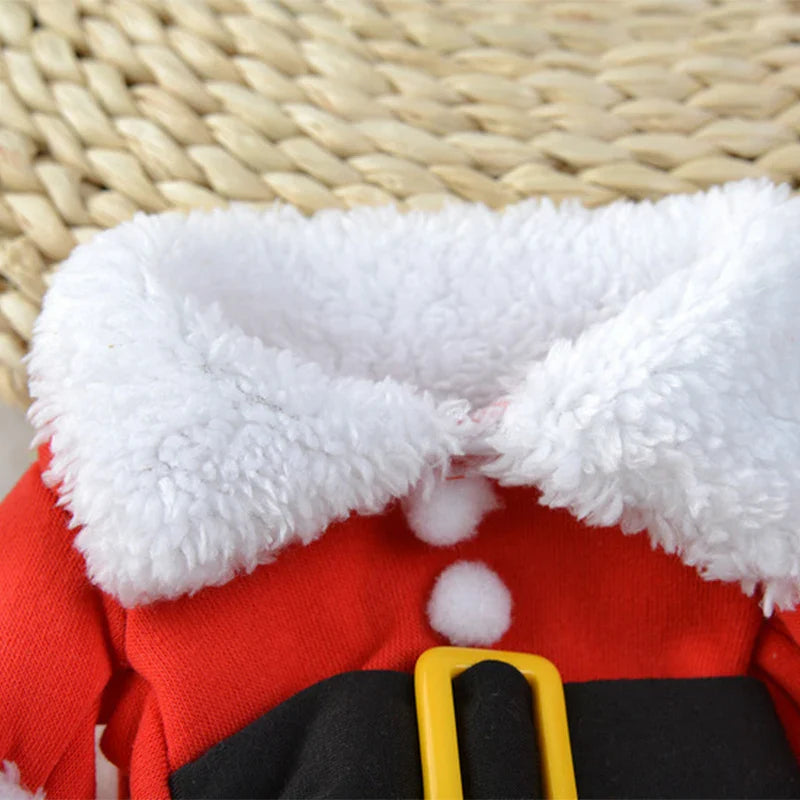 Christmas Dog Costume Funny Santa Claus Clothes For Small Medium Dogs Cats Cute Puppy Dress Up Apparel Chihuahua Pug Party Gifts