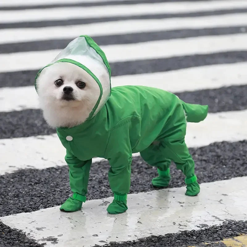 Raincoat For Small Medium large Dog Cat Waterproof All-inclusive Pet Cloak Costume Dog Rainy Day Keep Dry Rain Boots Clothes