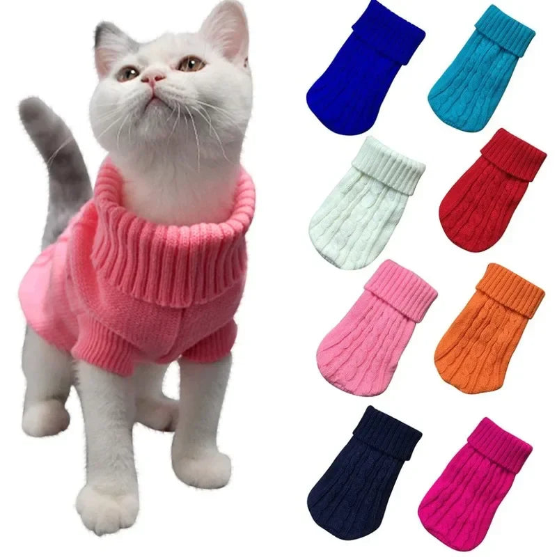 Warm Soft Dog Jacket Sweater Pet Jackets Pet Clothes Winter Puppy Clothes Pet Cat Sweater Jacket Kitten Clothes