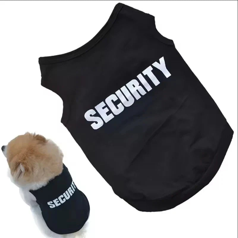 Security Cat Clothes Pet Cat Coats Vest Puppy T-Shirt Outfit Warm Pet Clothing Rabbit Animals Pet Costume for Small Dogs