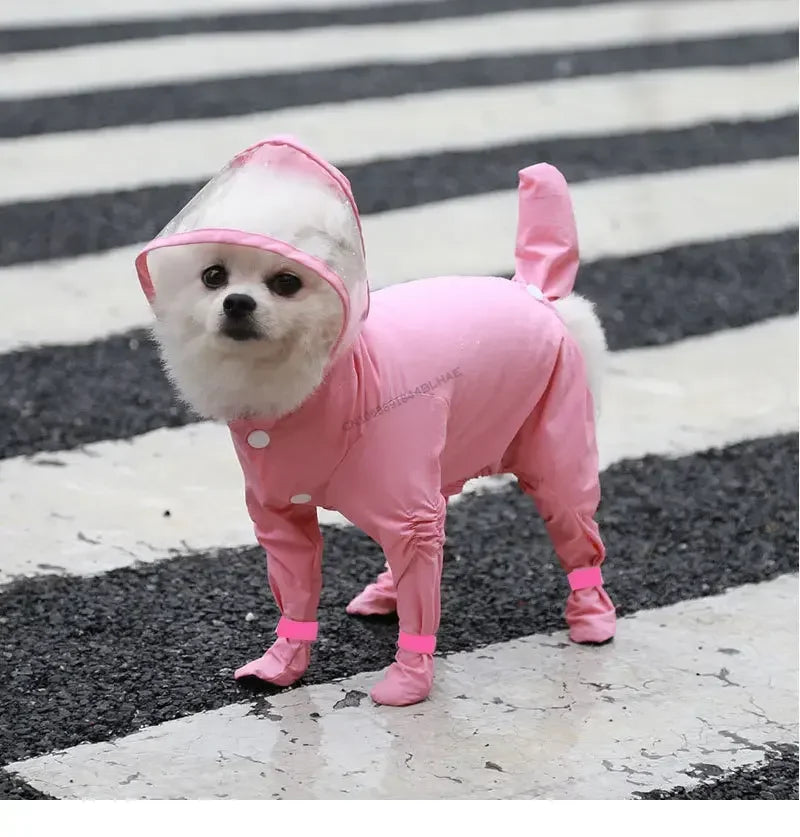 Raincoat For Small Medium large Dog Cat Waterproof All-inclusive Pet Cloak Costume Dog Rainy Day Keep Dry Rain Boots Clothes