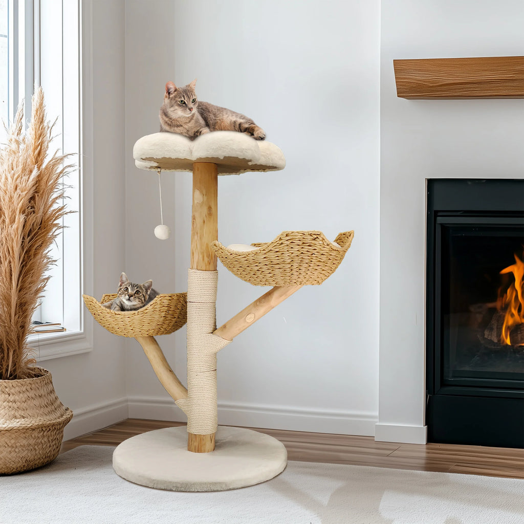 Bingopaw Cat Tree Tower Condo Furniture Scratch Post for Kittens Pet House Play