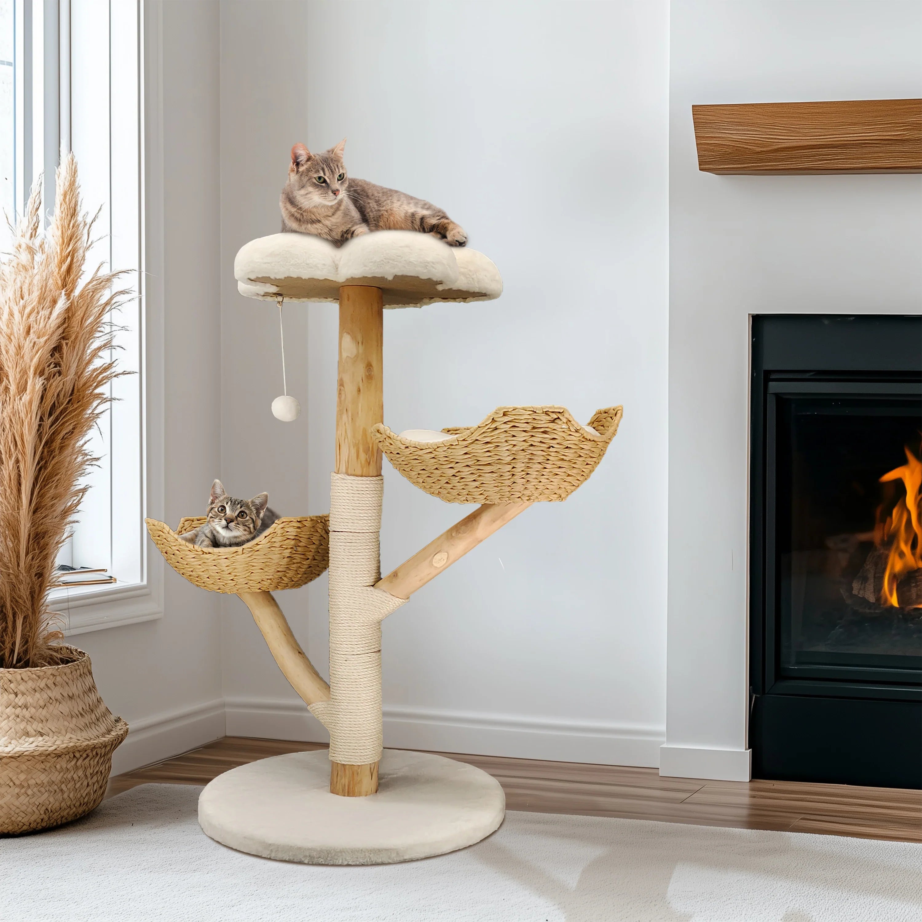 Bingopaw Cat Tree Tower Condo Furniture Scratch Post for Kittens Pet House Play