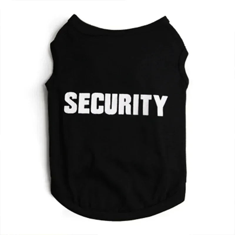 Security Cat Clothes Pet Cat Coats Vest Puppy T-Shirt Outfit Warm Pet Clothing Rabbit Animals Pet Costume for Small Dogs