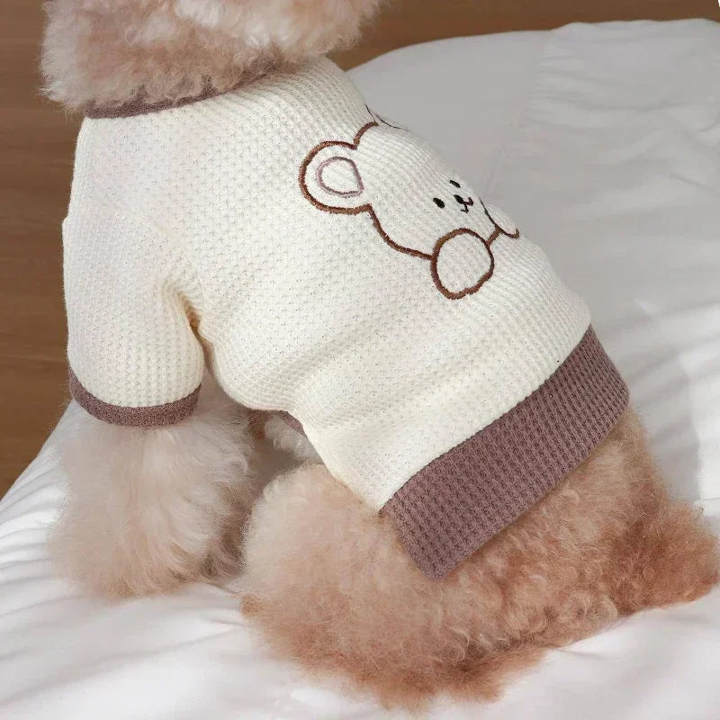 Cute Couple Dog Clothes For Dog Dresses Pet Shirt Waffle Cat Dog Shirt Puppy Pet Skirt Clothing For Dogs Cats Chihuahua Yorkie
