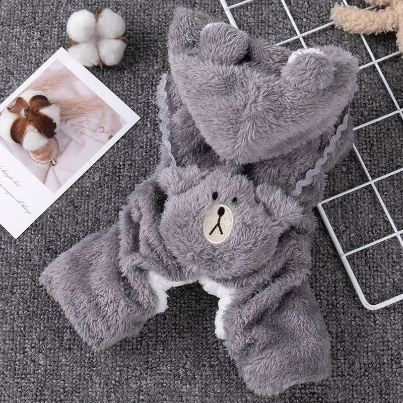 Winter Autumn Warm Four Legged Pet Clothes Fleece Lined Thickened Outfits For Cats Golden Gradient Ragdoll Small To Medium Dogs