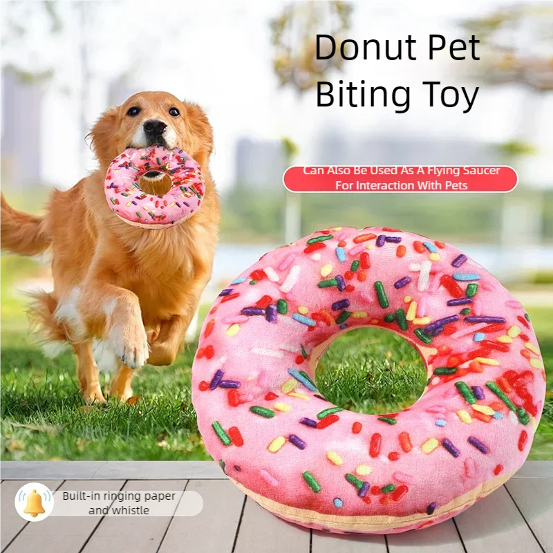 Eco Friendly Durable Plush Pizza Pet Toy With BB Sound Cute Interactive Chew Teeth Train Toy For Dogs Cats Puppy Kitten Supply