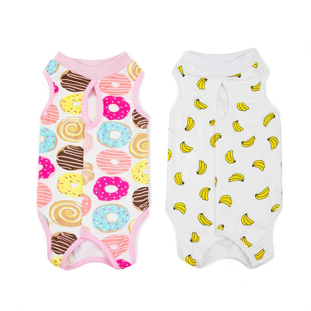 Pet Cat Weaning Cotton Clothes for Small Dog Sterilization Jumpsuit Anti-licking Surgery Recovery Care Suit Puppy Kitten Outfits