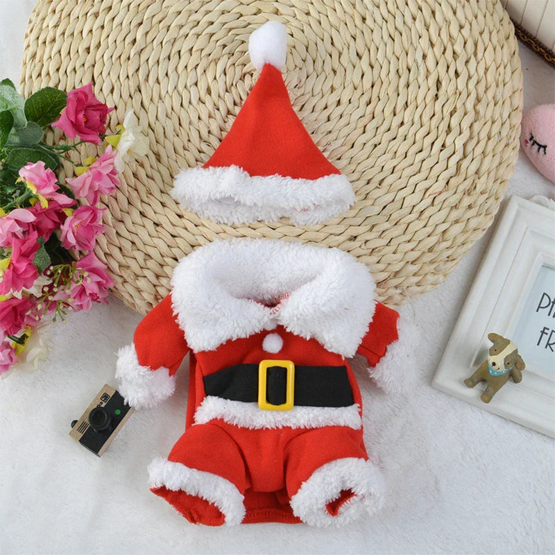Christmas Dog Costume Funny Santa Claus Clothes For Small Medium Dogs Cats Cute Puppy Dress Up Apparel Chihuahua Pug Party Gifts