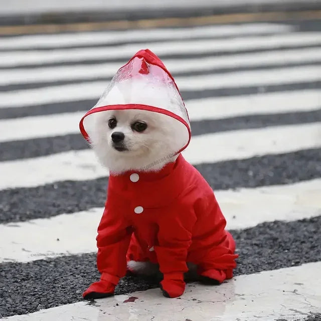 Raincoat For Small Medium large Dog Cat Waterproof All-inclusive Pet Cloak Costume Dog Rainy Day Keep Dry Rain Boots Clothes