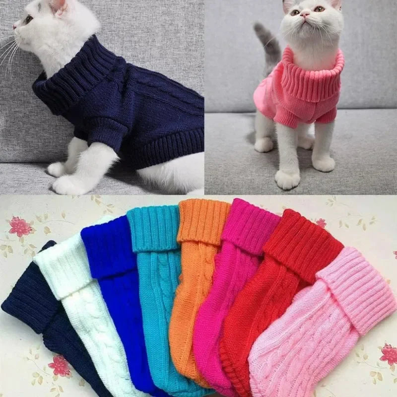 Warm Soft Dog Jacket Sweater Pet Jackets Pet Clothes Winter Puppy Clothes Pet Cat Sweater Jacket Kitten Clothes