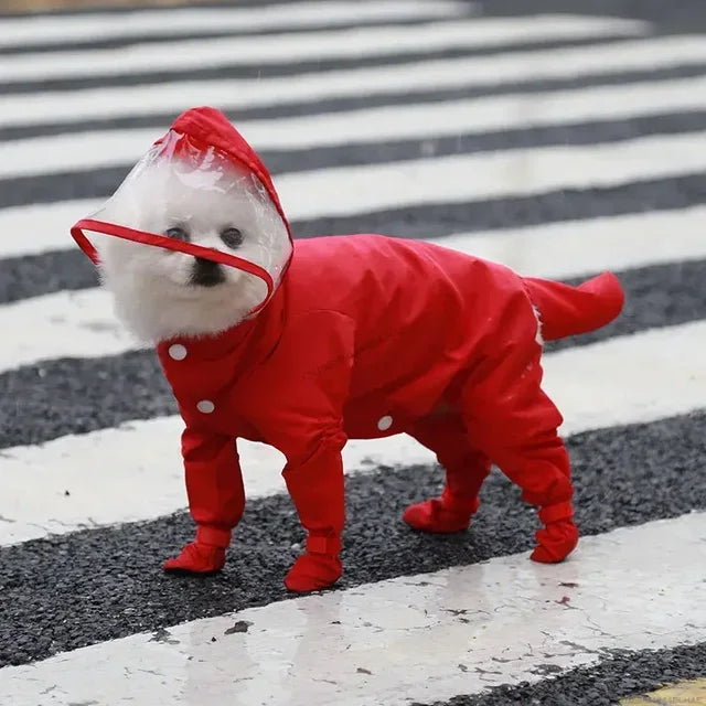Raincoat For Small Medium large Dog Cat Waterproof All-inclusive Pet Cloak Costume Dog Rainy Day Keep Dry Rain Boots Clothes