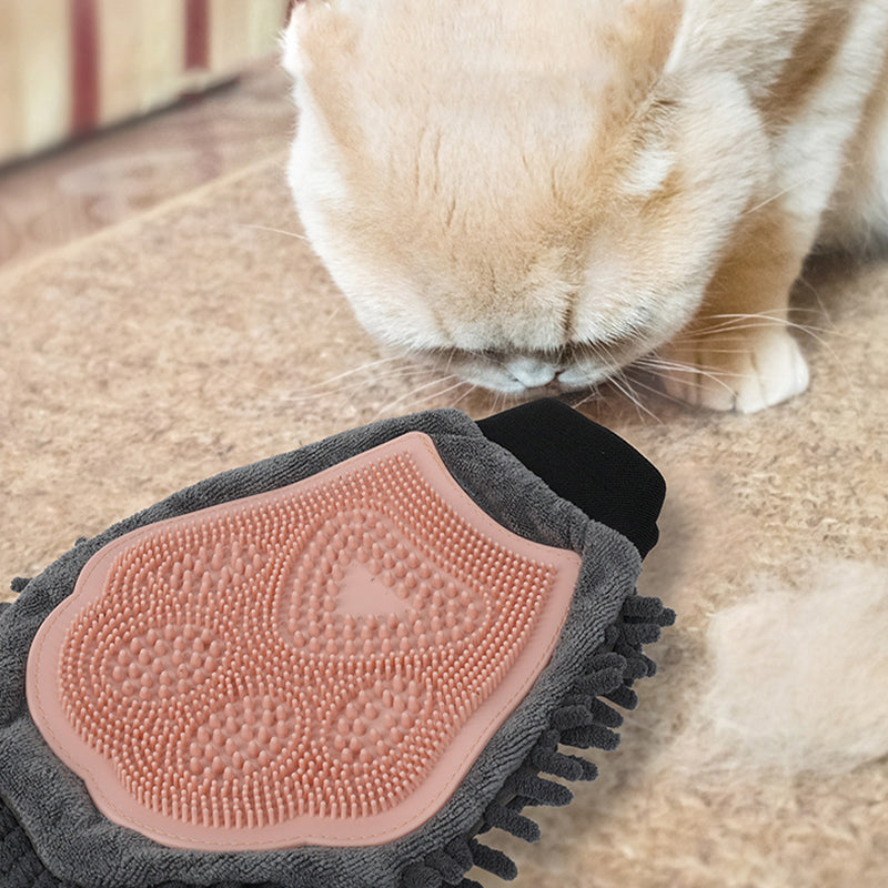 Pet Bathing Brush 2-in-1 Grooming Glove Elegant Dog Grooming Tool For Brushing,