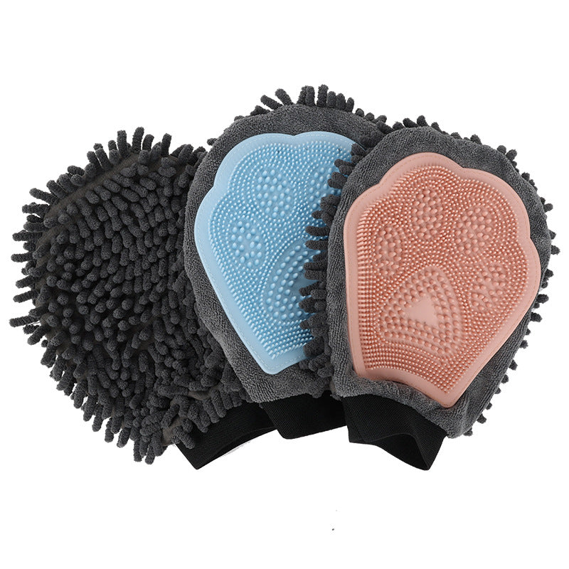 Pet Bathing Brush 2-in-1 Grooming Glove Elegant Dog Grooming Tool For Brushing,